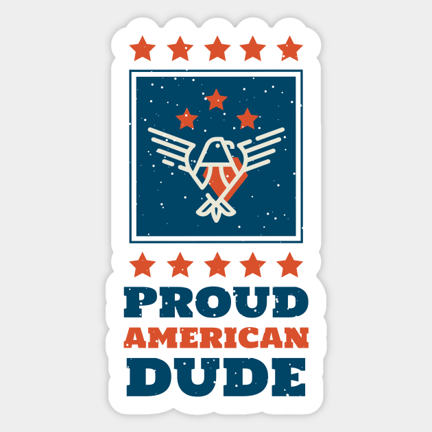 Proud American Dude Sticker by Turtokart